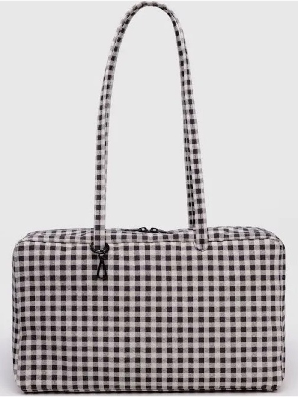 Baggu Medium Nylon Bowler Bag Black & White Gingham